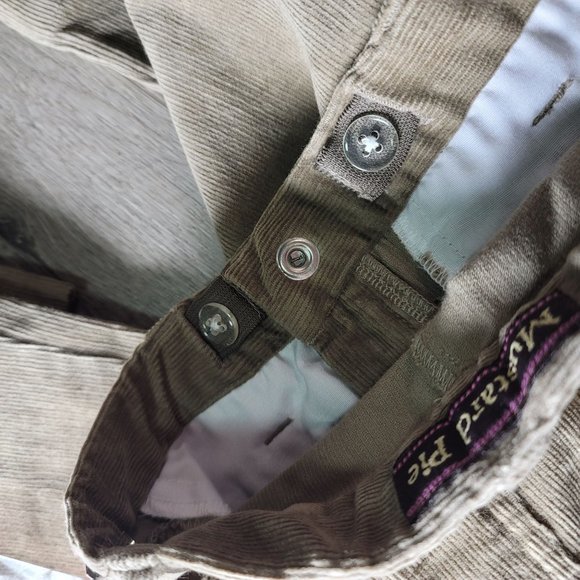 Mustard Pie NWT tan corduroy lace accent bell bottom adjustable pant 12 months - Picture 5 of 6